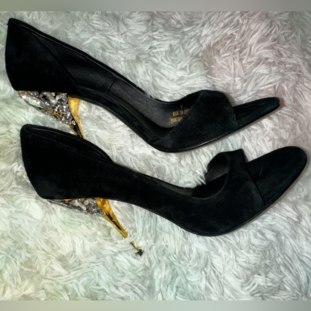 New Jeffrey Campbell Alluria Crystal Heel Sandal Size 7 - Picture 6 of 6